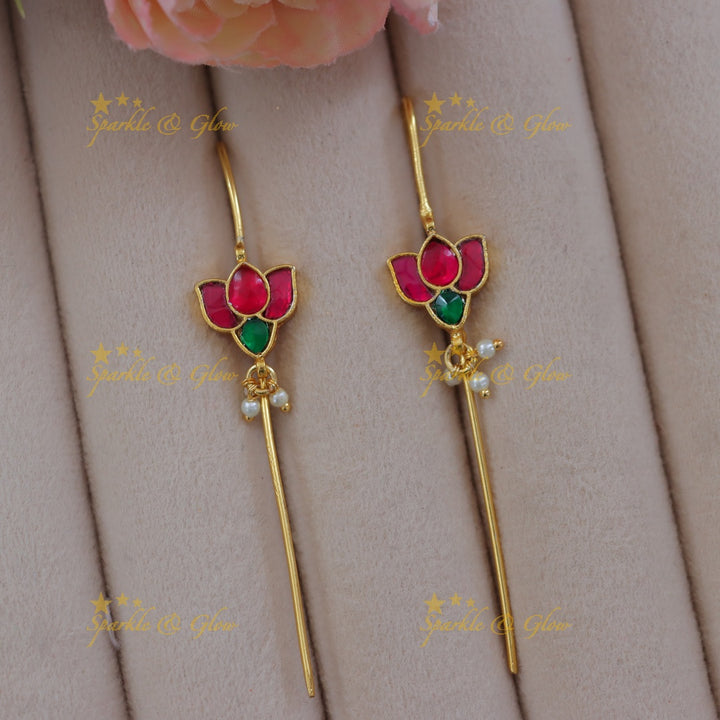 Exquisite Lotus Pearl Earcuff for Festive Elegance