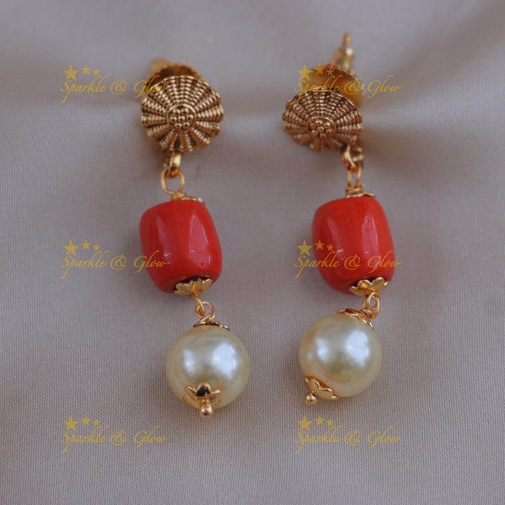 Exquisite Coral Pearl Necklace | Premium Imitation Jewelry