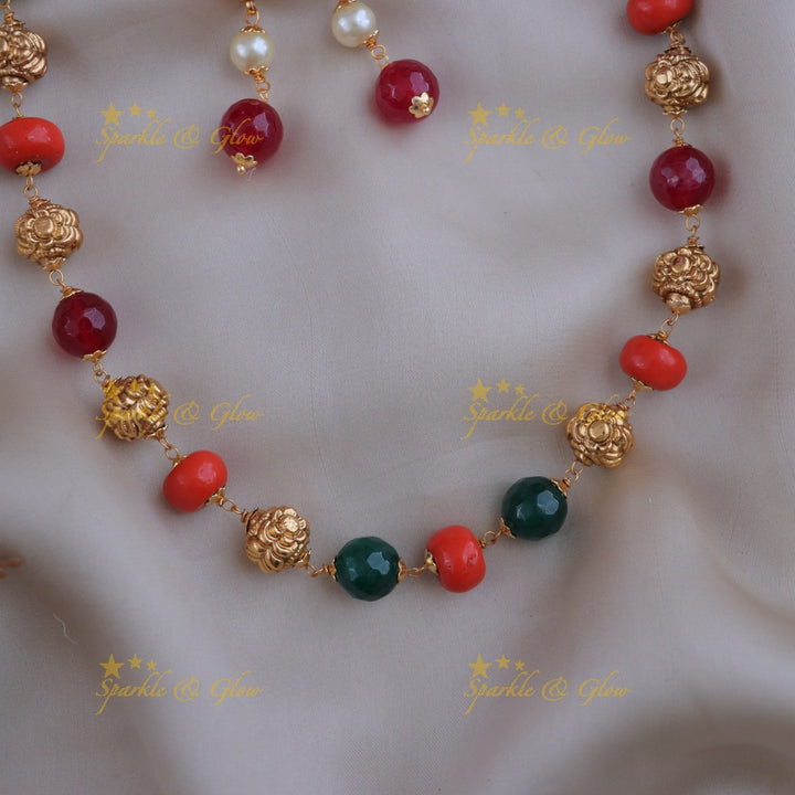 Multicolor Beaded Necklace for Festive Glamour