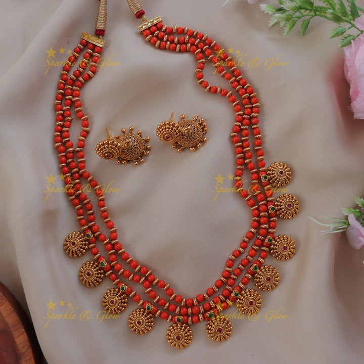 Elegant Coral Gold Necklace for Special Occasions