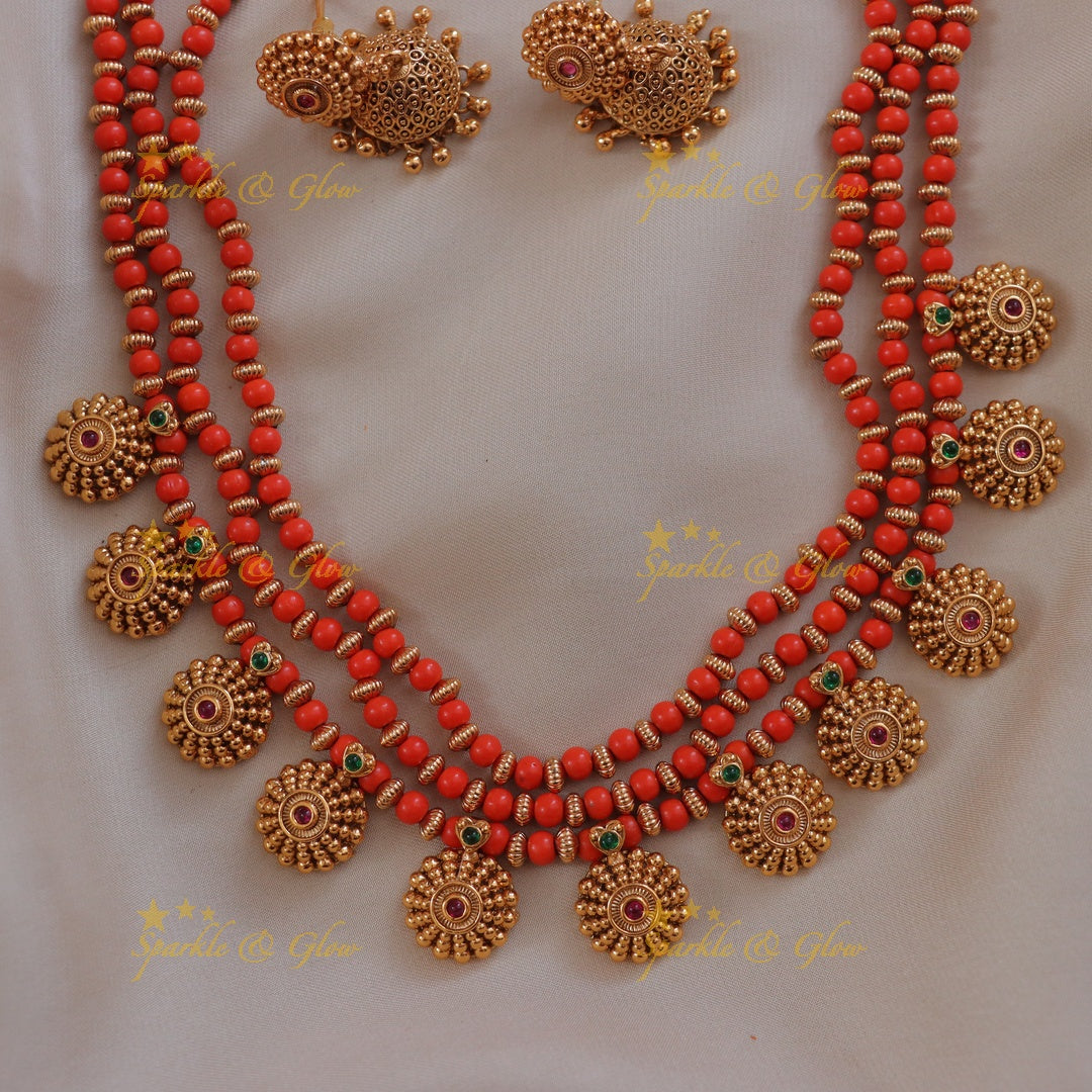 Elegant Coral Gold Necklace for Special Occasions