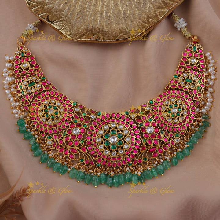 Stunning Jadau Necklace for Weddings - Sparkle & Glow