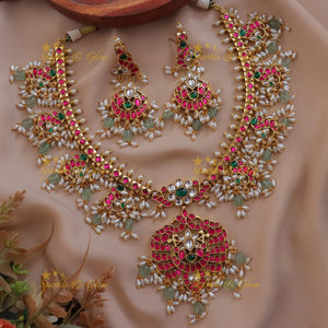 Exquisite Jadau Peacock Necklace - Perfect for Festivals