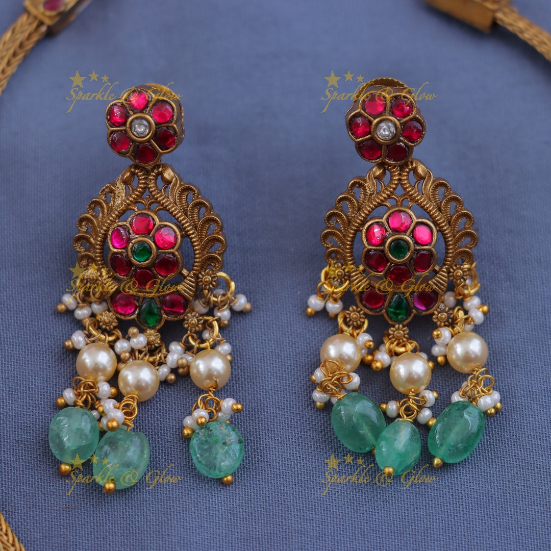 Elegant Peacock Pendant & Earring Set for Weddings