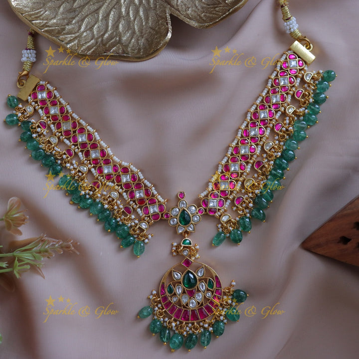 Gold Kundan Necklace for Wedding Glamour