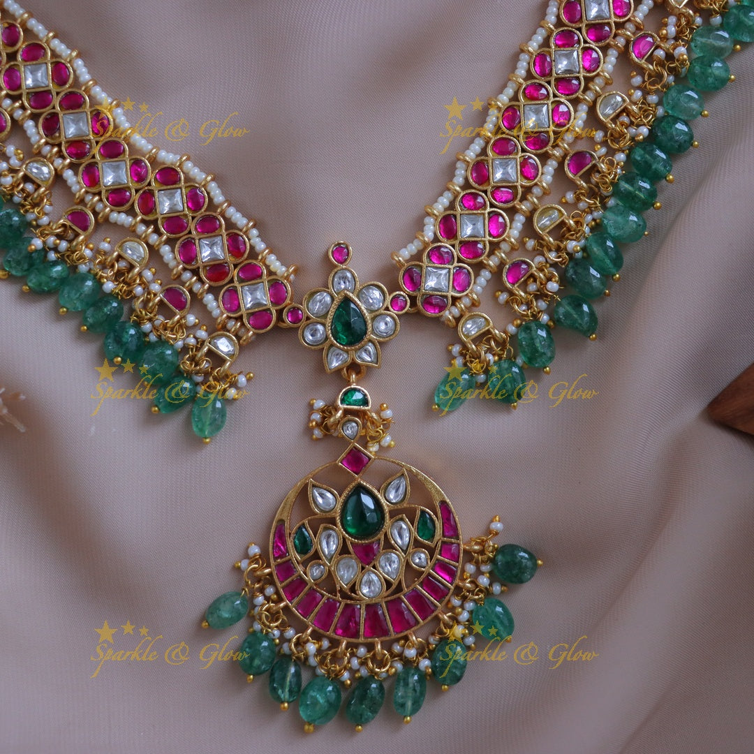 Gold Kundan Necklace for Wedding Glamour