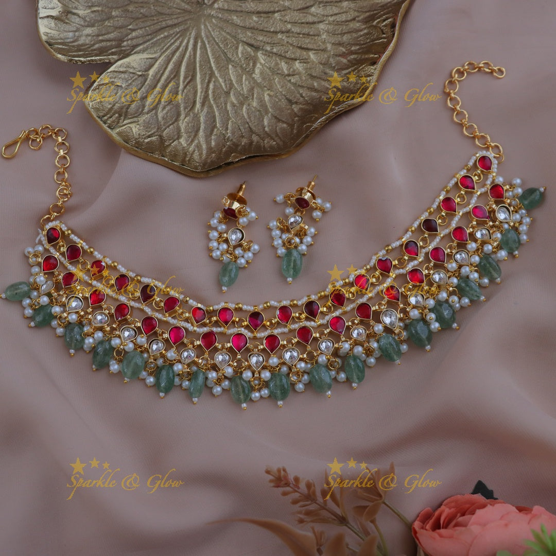 Exquisite Jadau Kundan Choker Necklace - Shop Now
