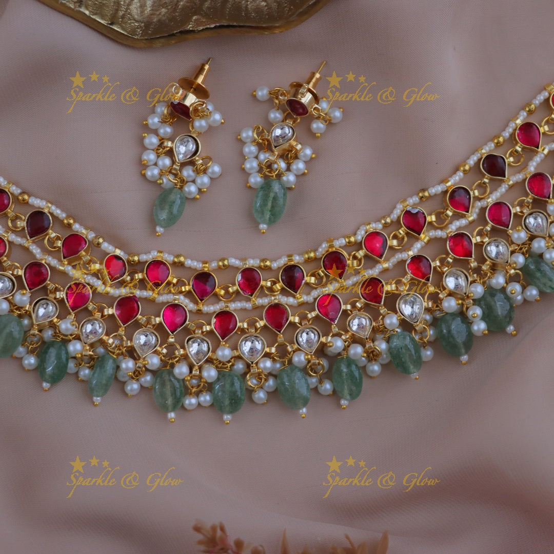 Exquisite Jadau Kundan Choker Necklace - Shop Now