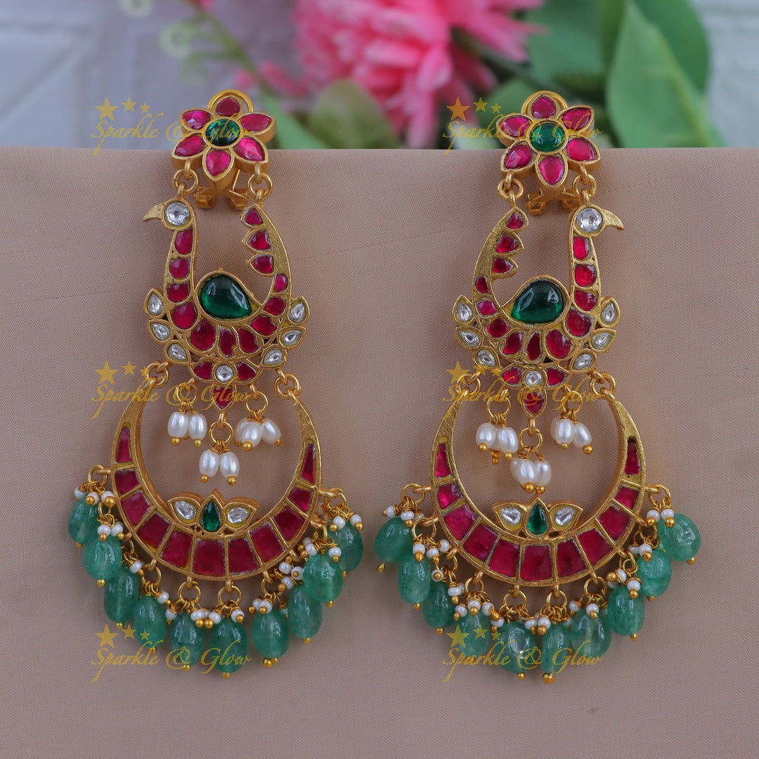 Exquisite Floral Peacock Earrings - Perfect for Weddings