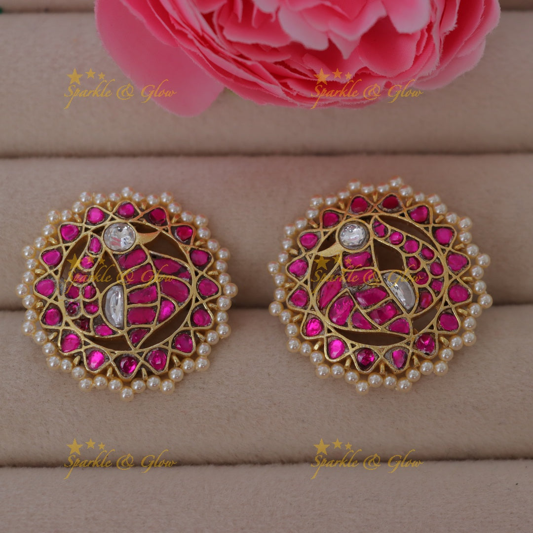 Exquisite Peacock Pearl Earrings for Festive Glam