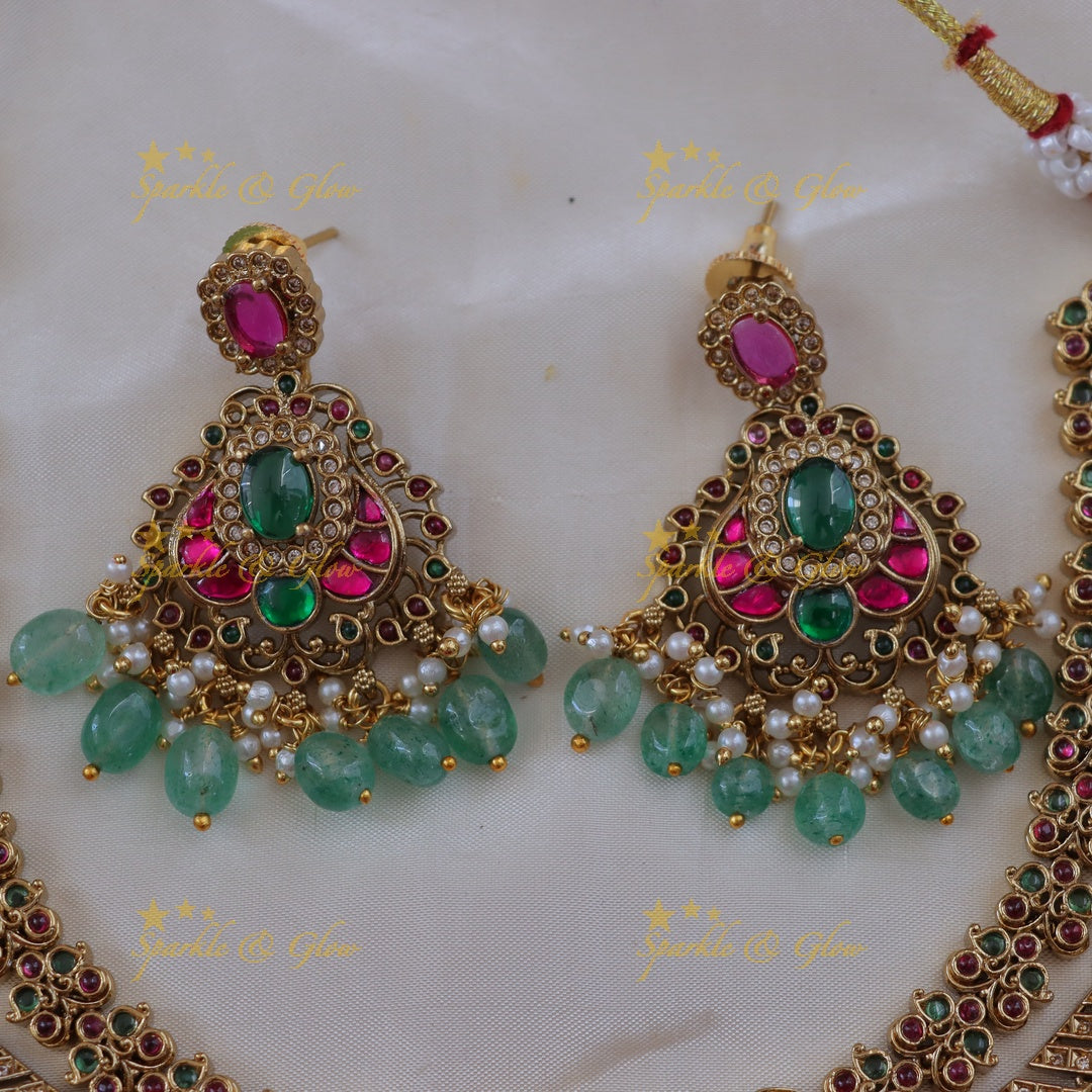 Exquisite Layered Peacock Necklace for Festive Elegance