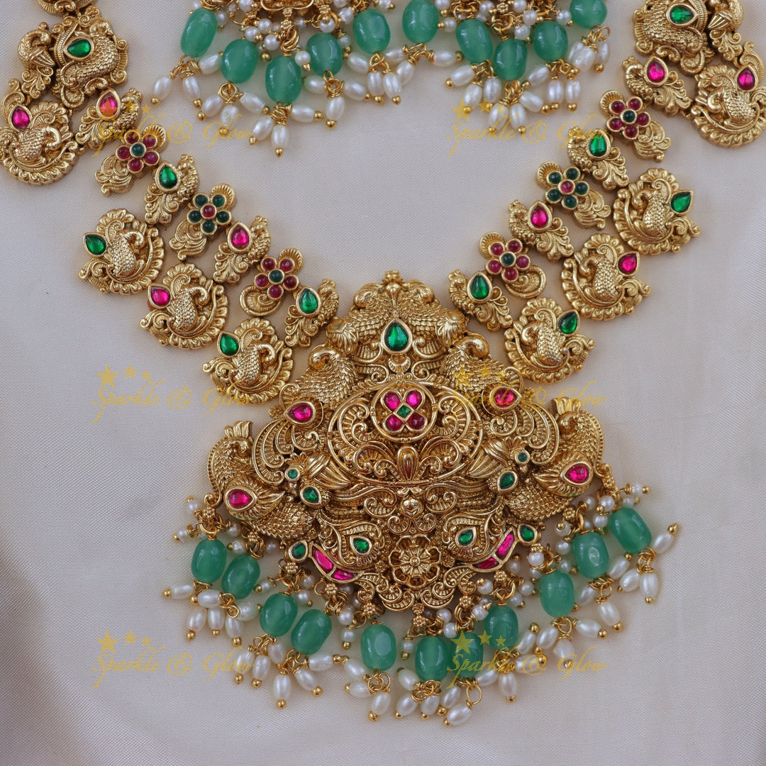 Exquisite Floral Peacock Necklace for Your Perfect Occasion