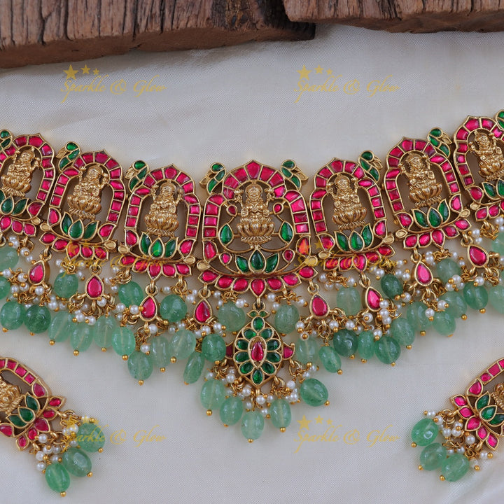 Exquisite Radiant Temple Necklace with Gemstones