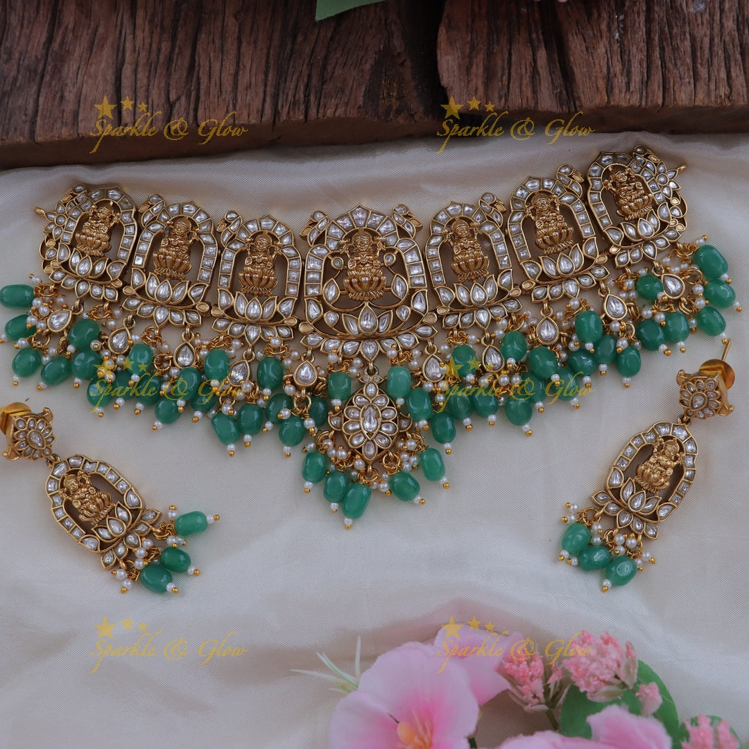 Exquisite Radiant Temple Necklace with Gemstones