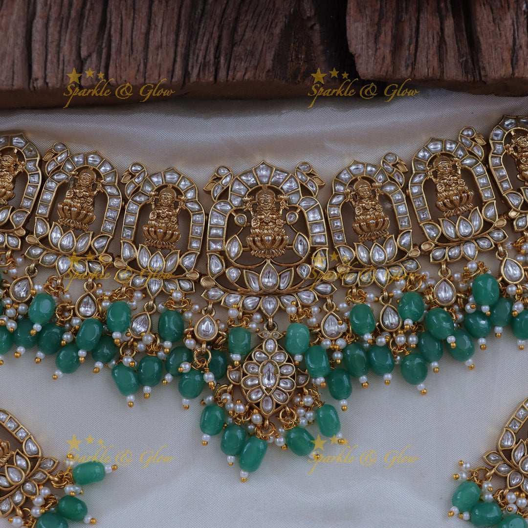 Exquisite Radiant Temple Necklace with Gemstones