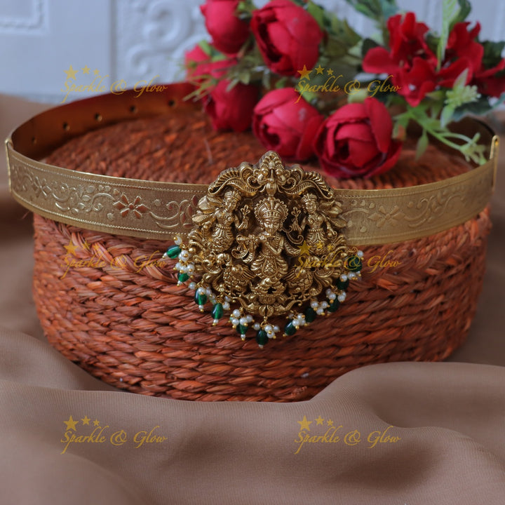 Stunning Krishna Temple Hipbelt – Premium Wedding Jewelry