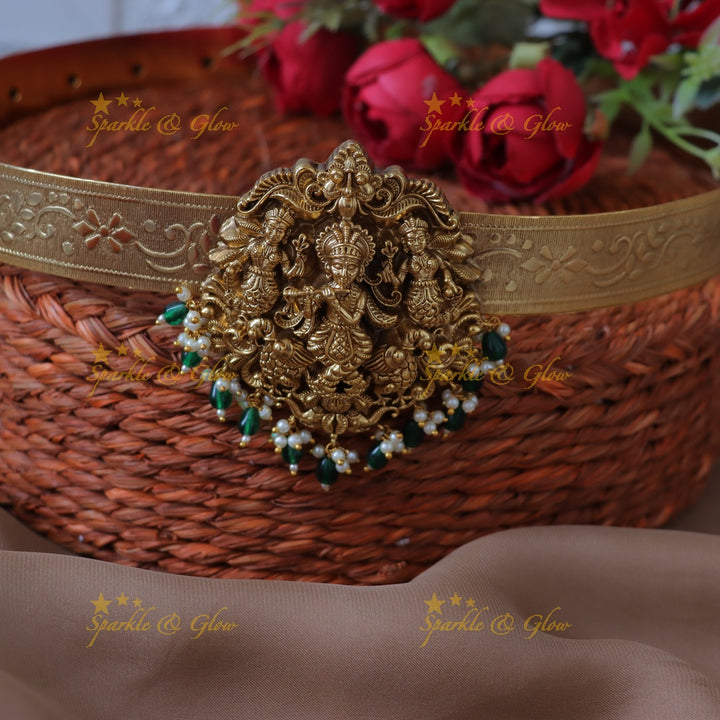 Stunning Krishna Temple Hipbelt – Premium Wedding Jewelry