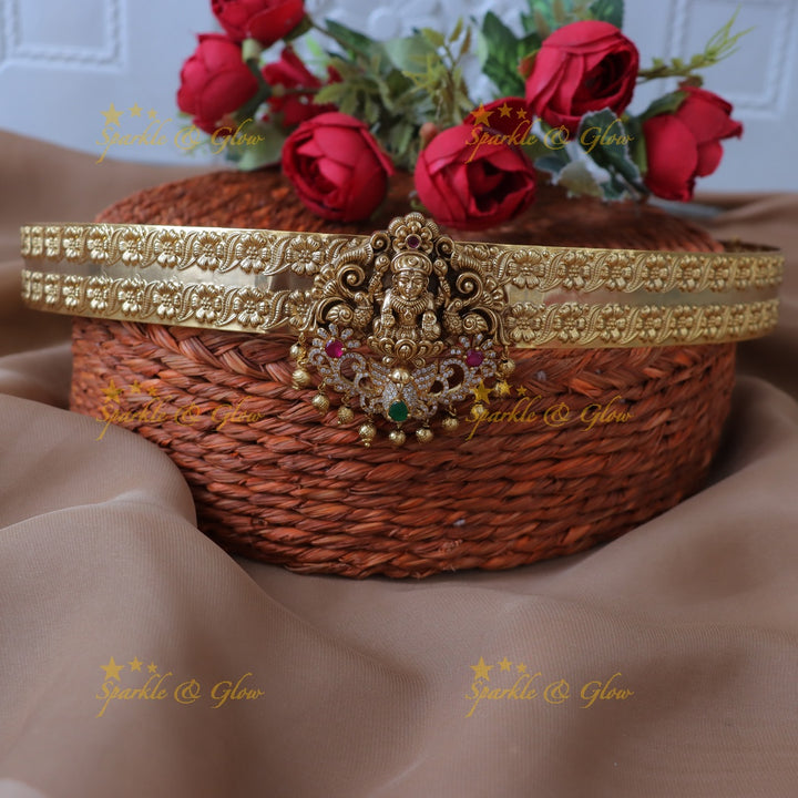Exquisite Gold Lakshmi Hipbelt - Perfect for Weddings