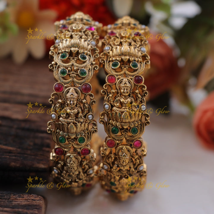 Exquisite Lakshmi Stone Bangle for Festive Occasions