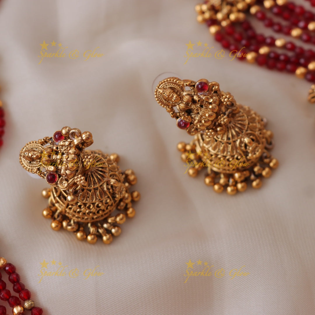 Exquisite Peacock Lakshmi Necklace - Elegant Design