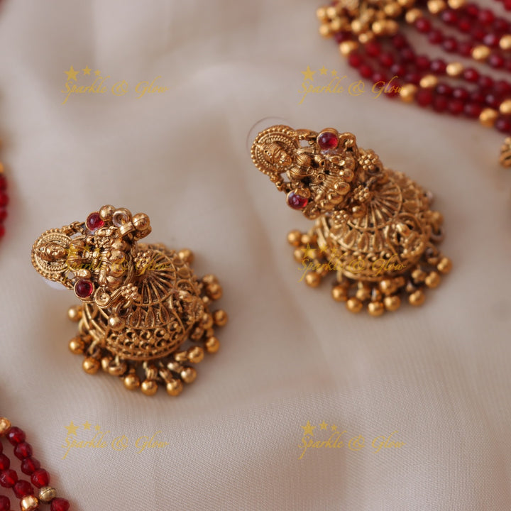 Exquisite Peacock Lakshmi Necklace - Elegant Design