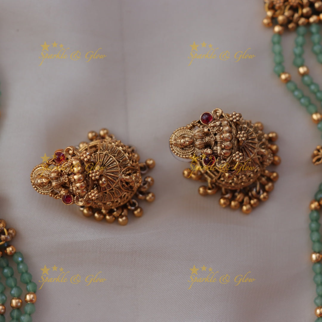 Exquisite Peacock Lakshmi Necklace - Elegant Design