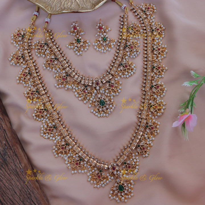 Exquisite Indian Bridal Guttapusalu Necklace Set Online