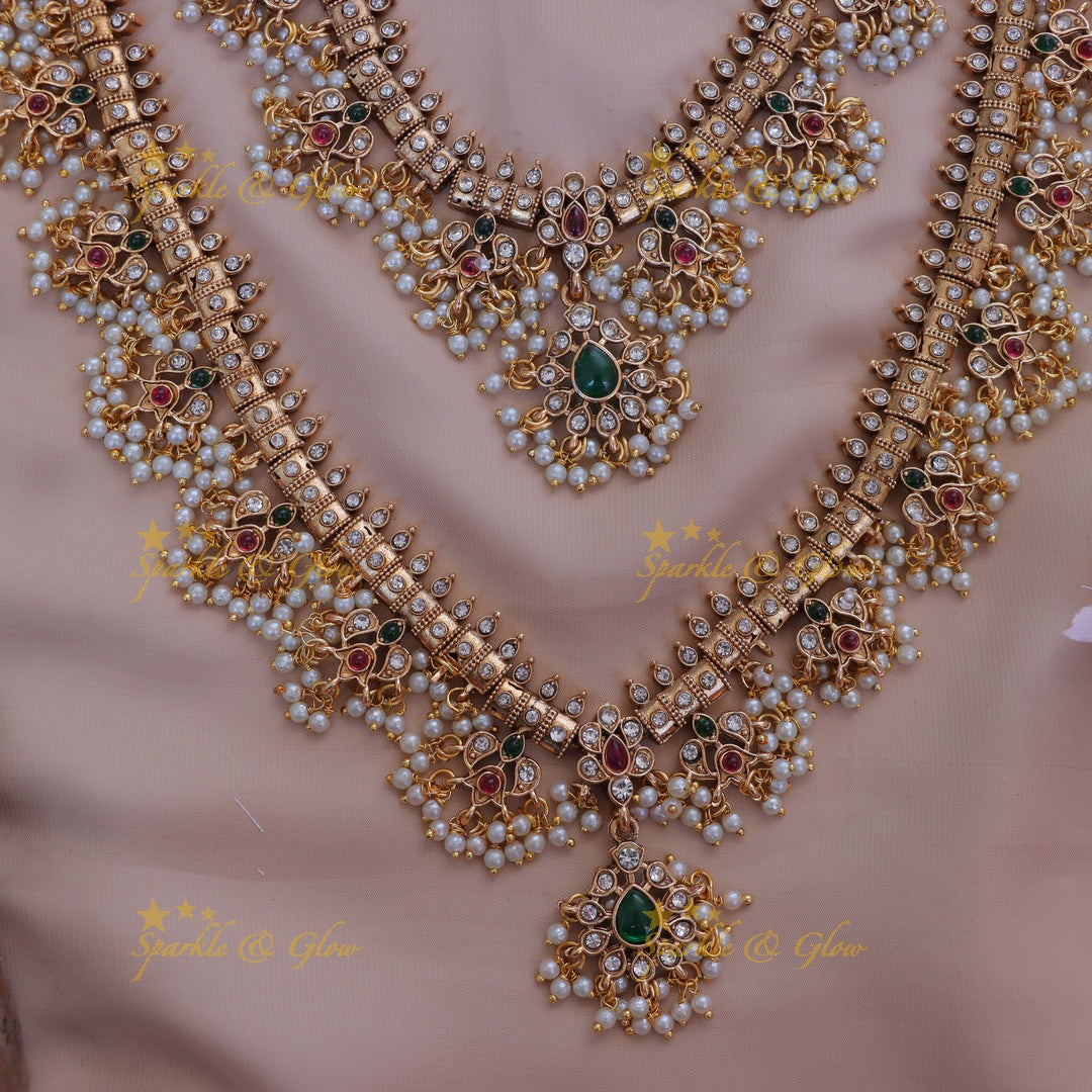 Exquisite Indian Bridal Guttapusalu Necklace Set Online