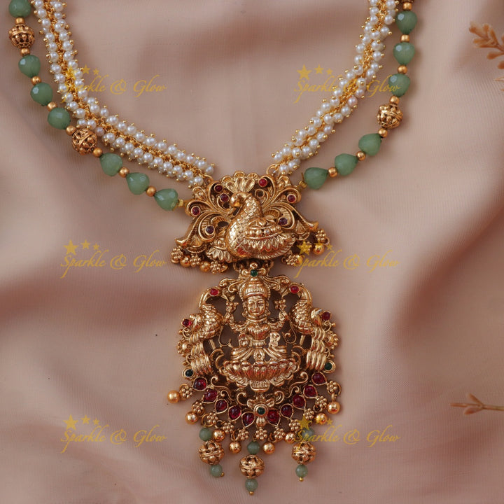 Exquisite Gold Lakshmi Temple Necklace - Sparkle & Glow