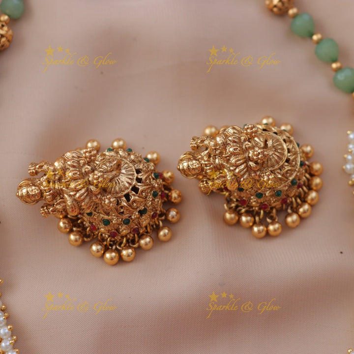 Exquisite Gold Lakshmi Temple Necklace - Sparkle & Glow