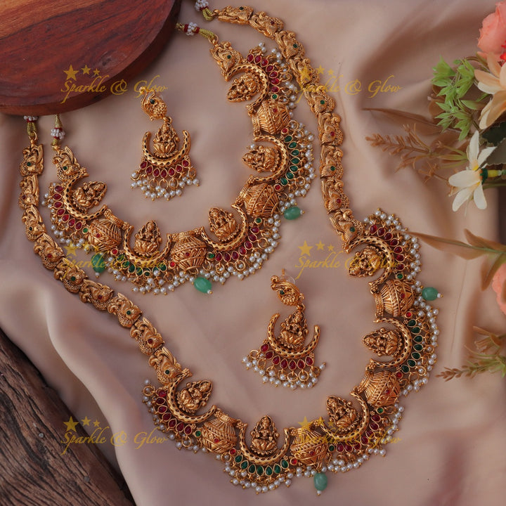 Exquisite Lakshmi Temple Bridal Necklace Set Online