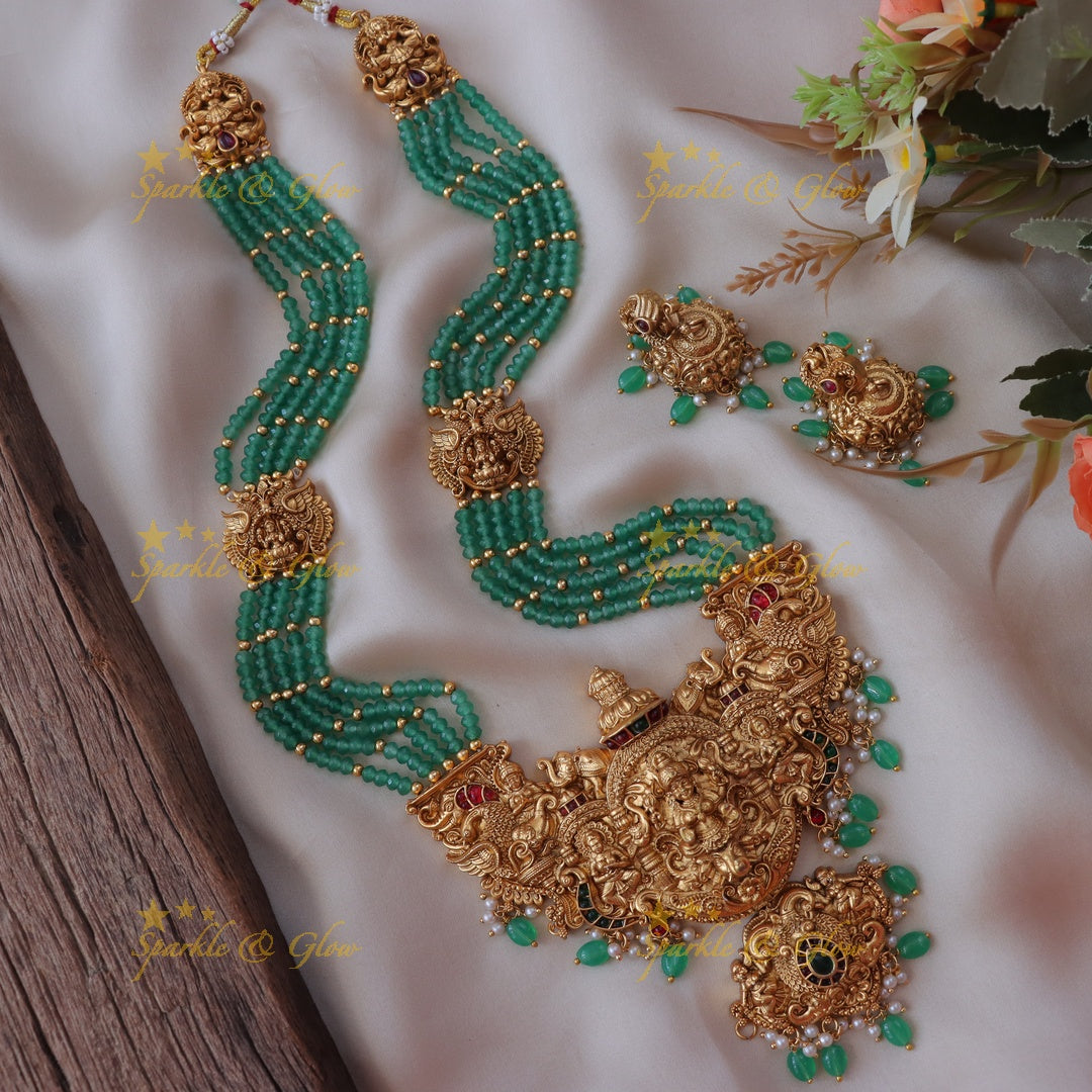 Exquisite Mint Green Temple Necklace - Shop Now