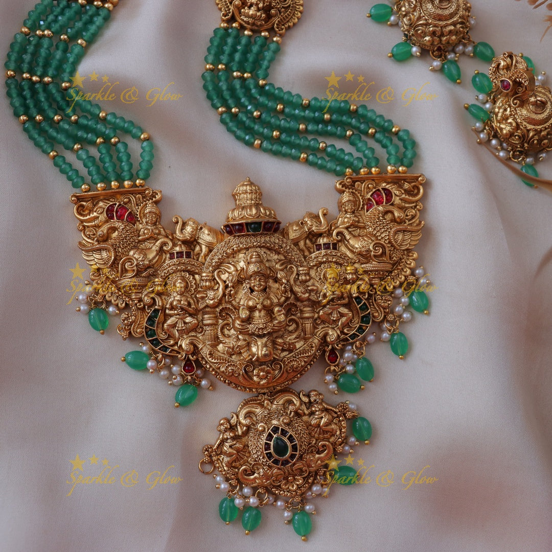 Exquisite Mint Green Temple Necklace - Shop Now