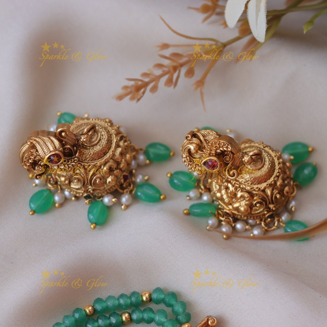 Exquisite Mint Green Temple Necklace - Shop Now