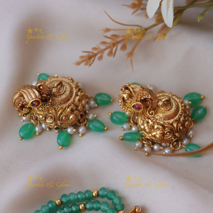 Exquisite Mint Green Temple Necklace - Shop Now