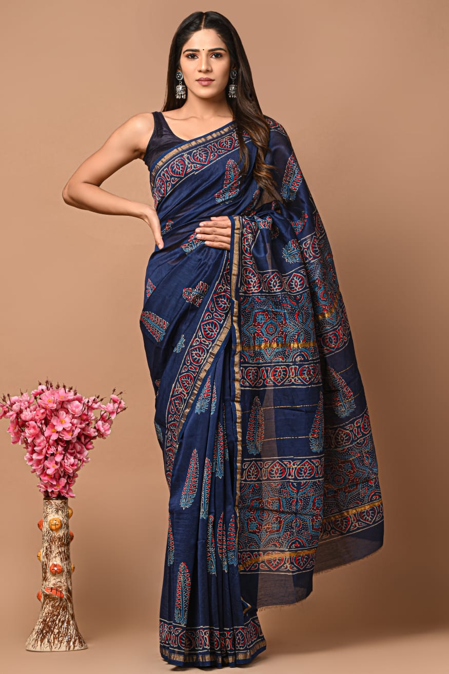 Elegant Chanderi Silk Saree - Perfect for Weddings