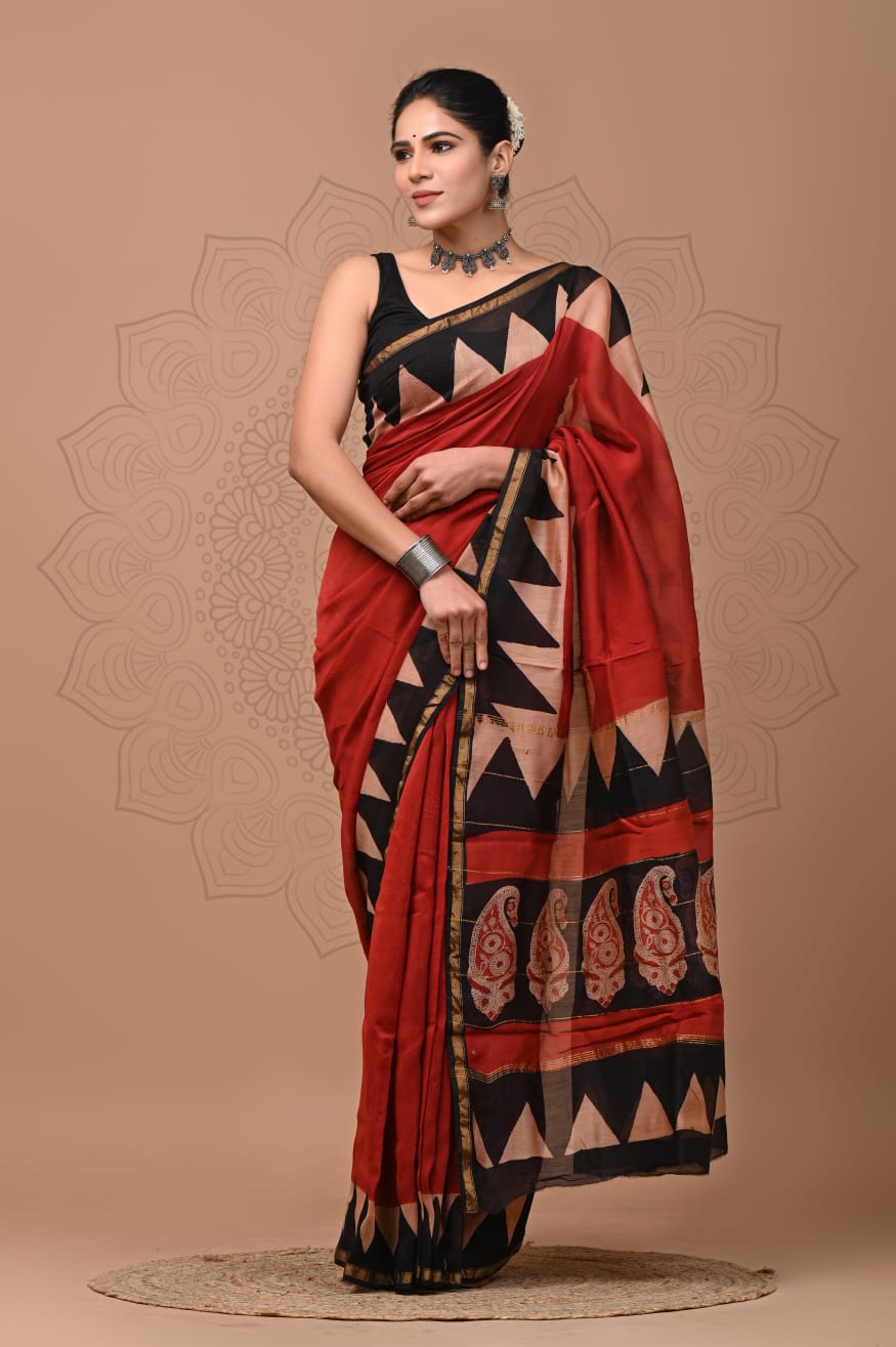 Elegant Chanderi Silk Saree - Perfect for Weddings