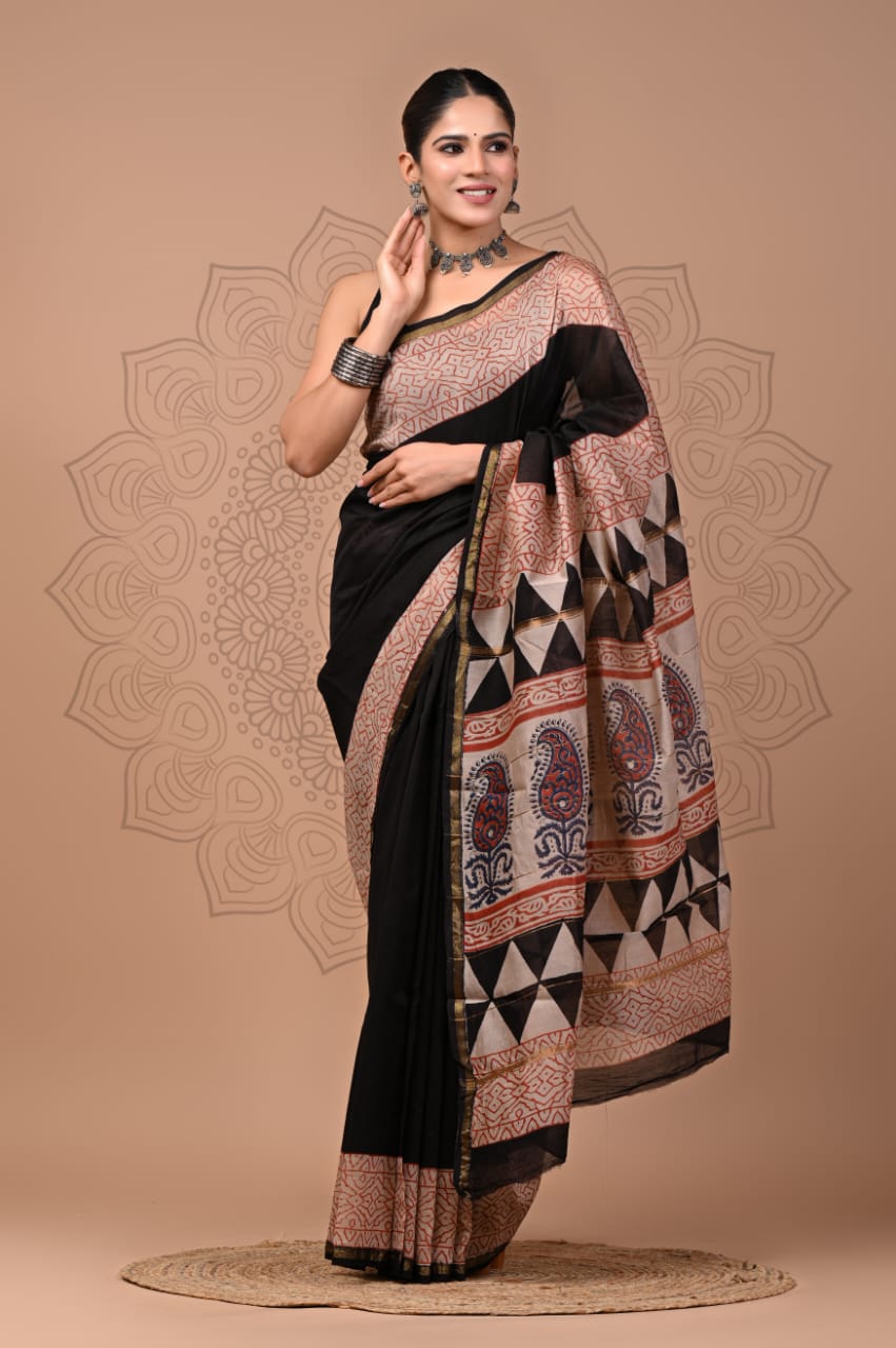 Elegant Chanderi Silk Saree - Perfect for Weddings