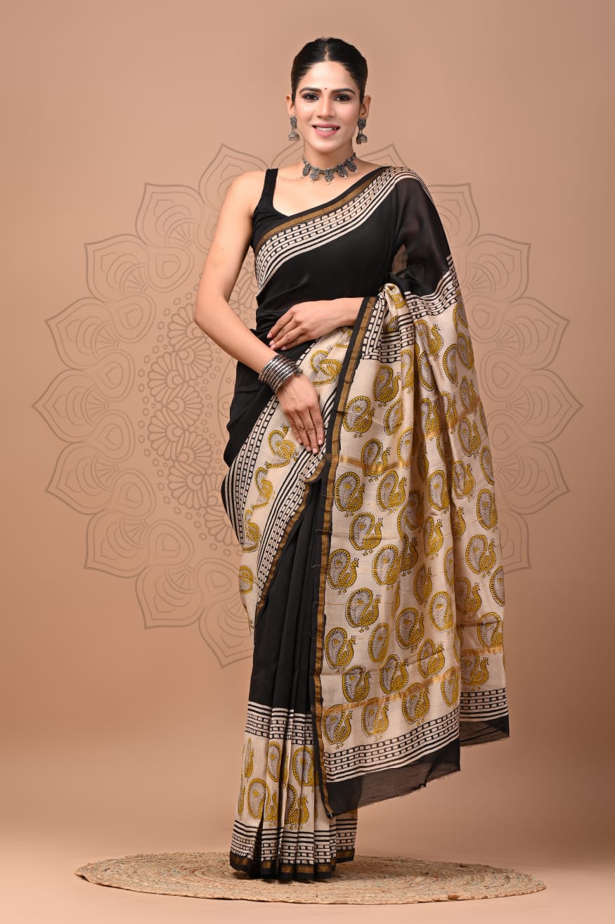 Elegant Chanderi Silk Saree - Perfect for Weddings