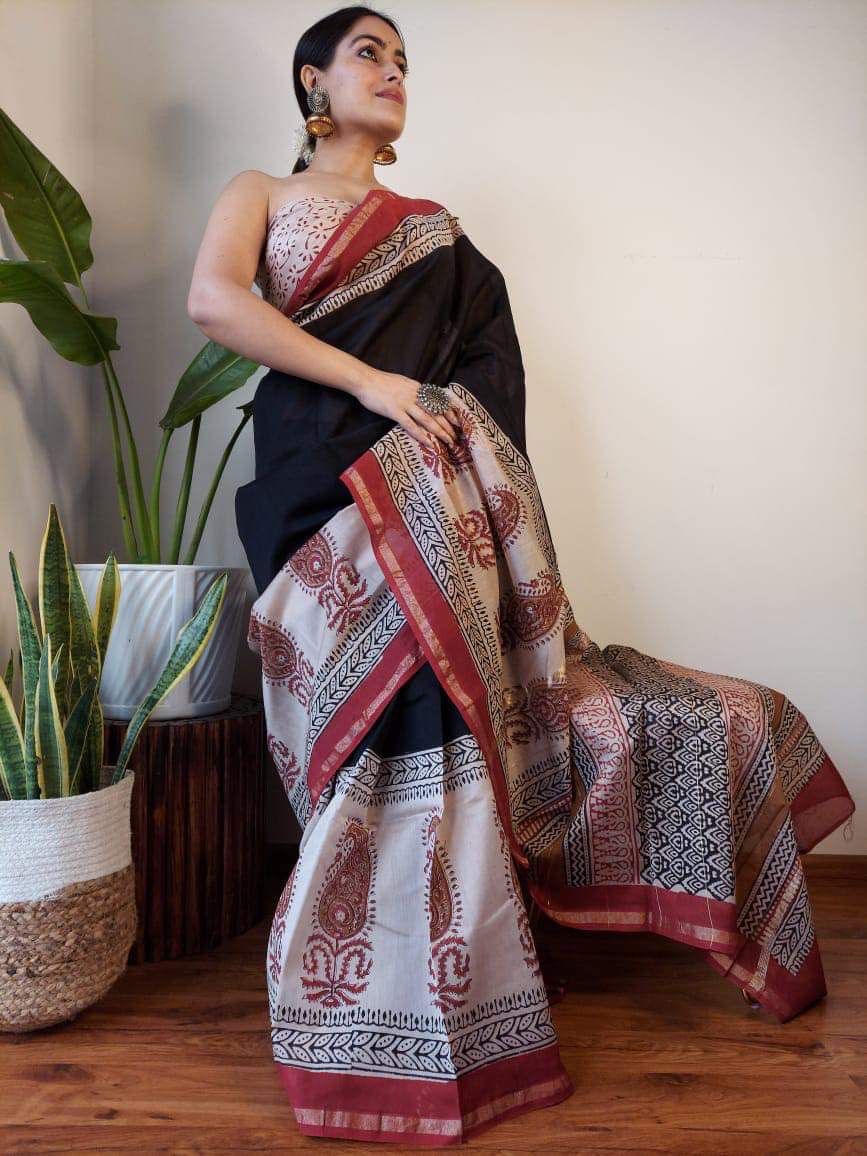 Elegant Chanderi Silk Saree - Perfect for Weddings