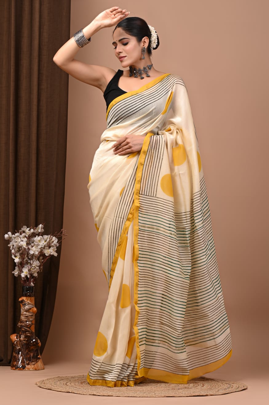 Elegant Chanderi Silk Saree - Perfect for Weddings
