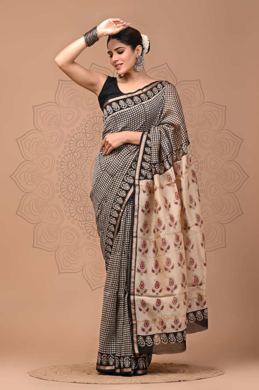 Elegant Chanderi Silk Saree - Perfect for Weddings
