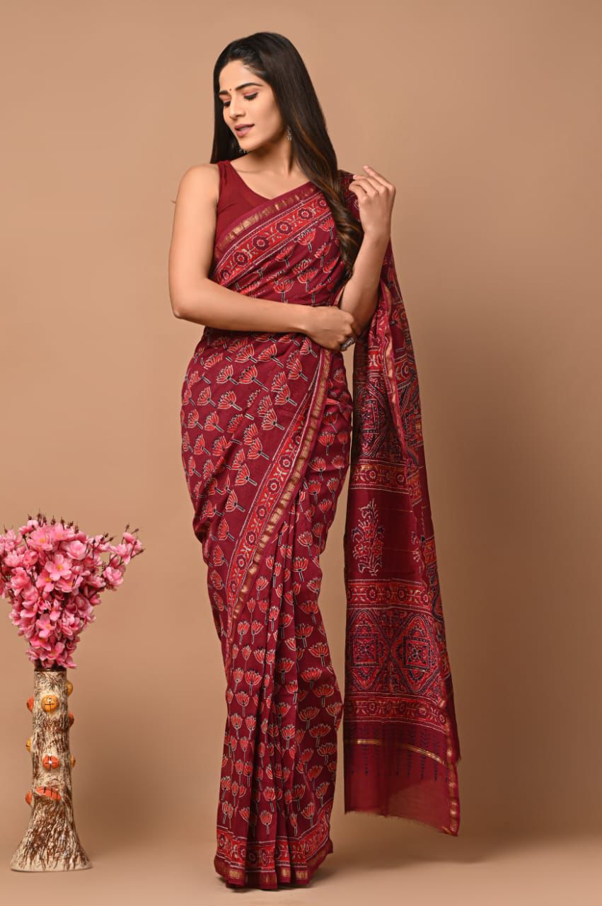 Elegant Chanderi Silk Saree - Perfect for Weddings