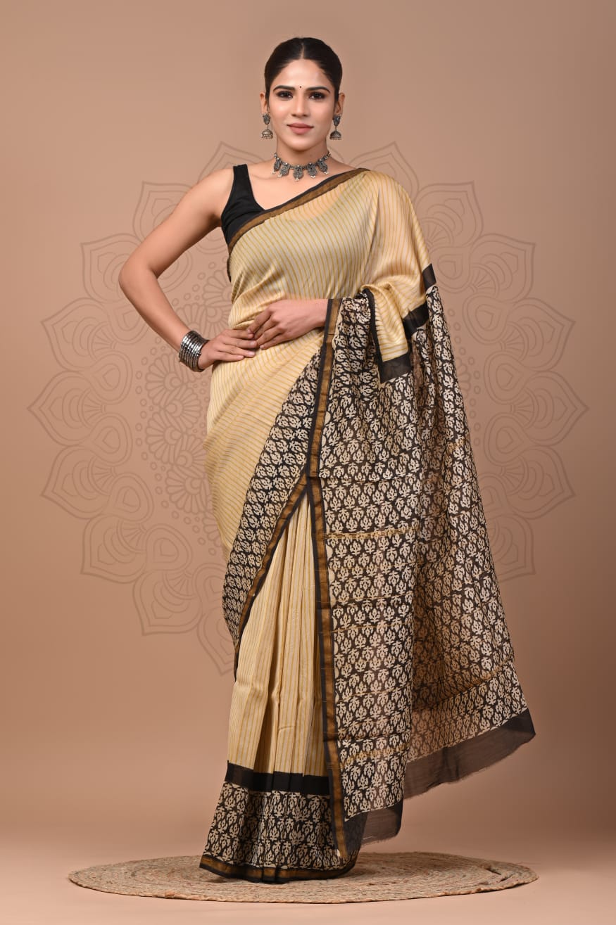 Elegant Chanderi Silk Saree - Perfect for Weddings