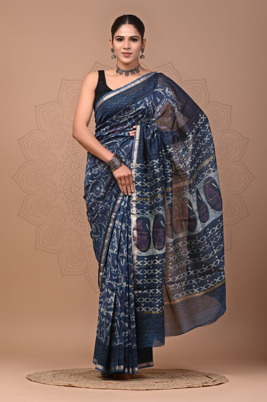 Elegant Chanderi Silk Saree - Perfect for Weddings