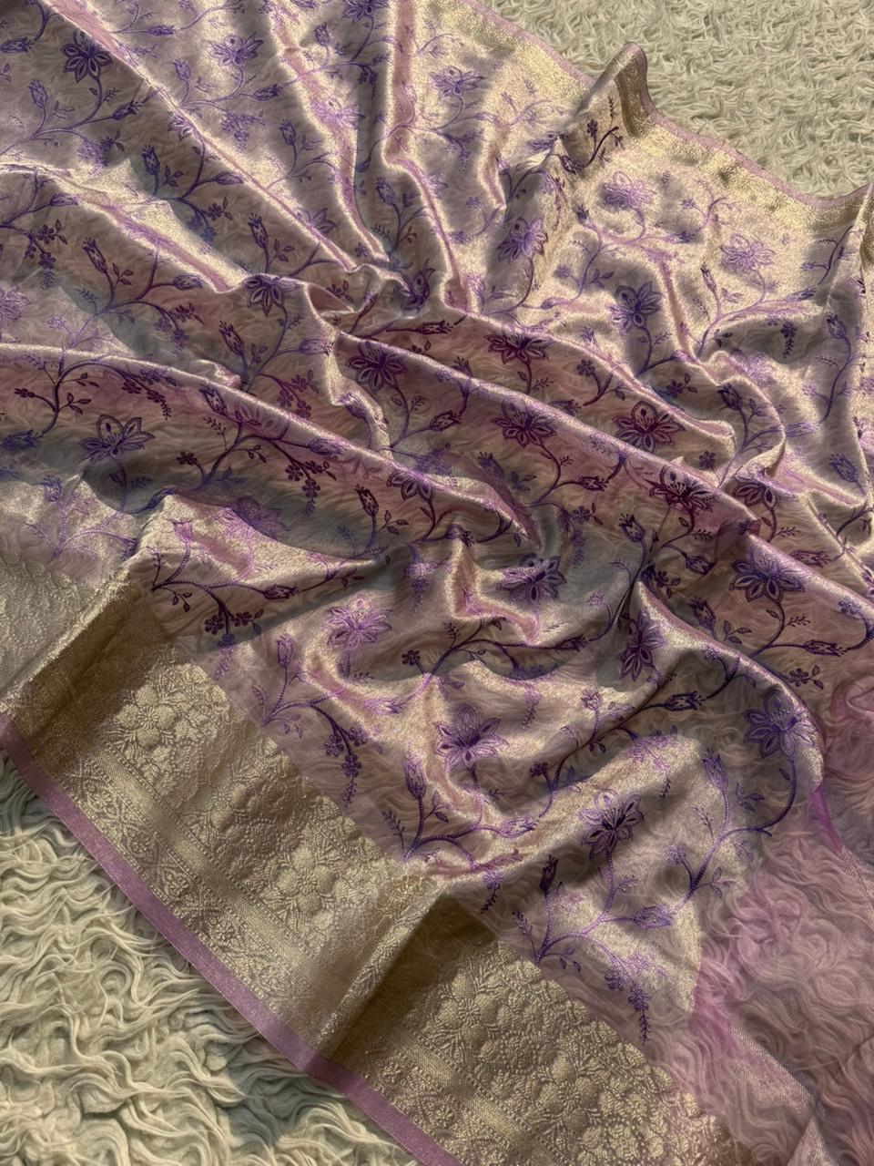 Elegant Premium Tissue Banarasi Saree for Special Occasions