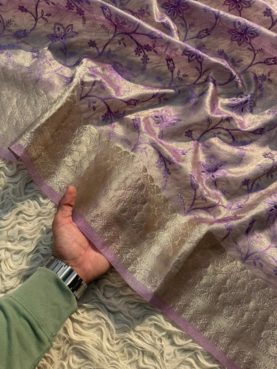 Elegant Premium Tissue Banarasi Saree for Special Occasions