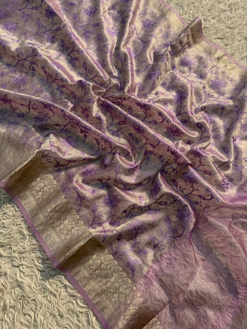 Elegant Premium Tissue Banarasi Saree for Special Occasions