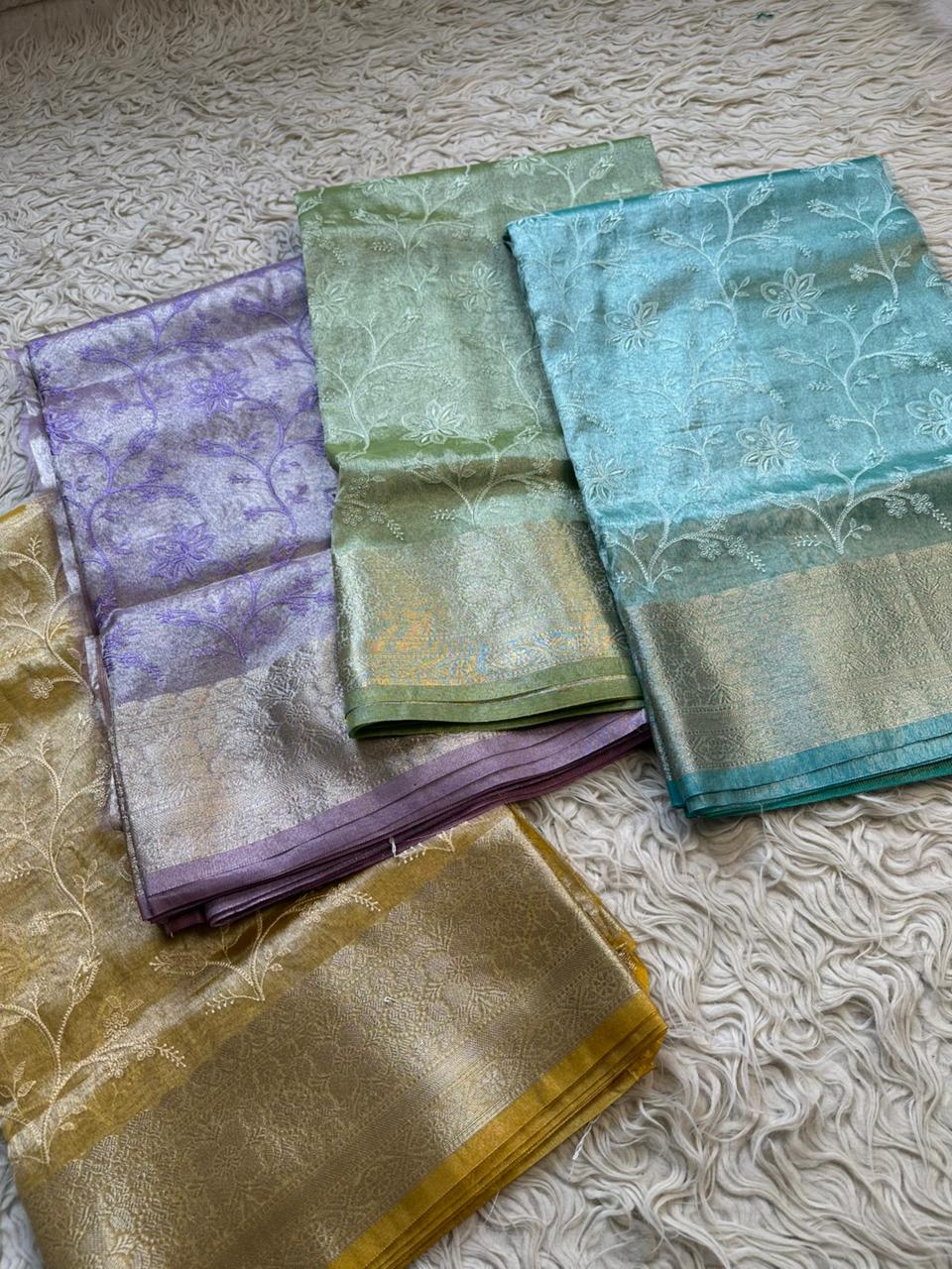Elegant Premium Tissue Banarasi Saree for Special Occasions