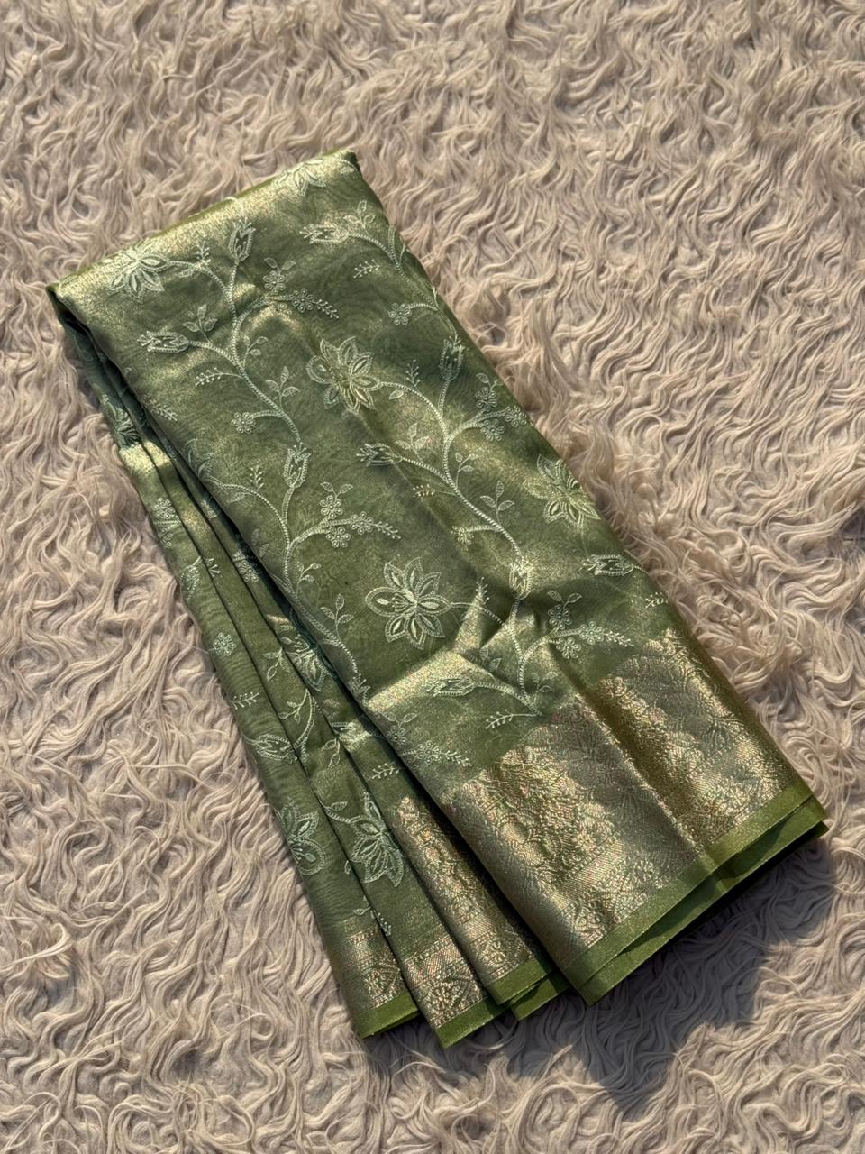 Elegant Premium Tissue Banarasi Saree for Special Occasions